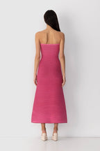 Valeria Statement Sleeveless Maxi Dress in Striped Knit Boutique Collection