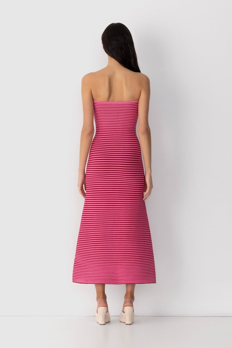 Susana Effortless Sleeveless Maxi Dress in Striped Knit Premium Wardrobe Essential