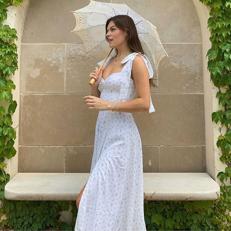 Genoveva Statement Midi Summer Dress with Daisy Print Boutique Collection