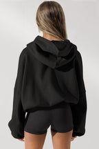 Solid Casual Long-Sleeve Zip Hoodie