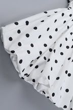 Halter Neck Bubble Hem Polka Dot Fit And Flare Mini Dress