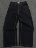 Fully Embroidered Skull Boyfriend Jeans