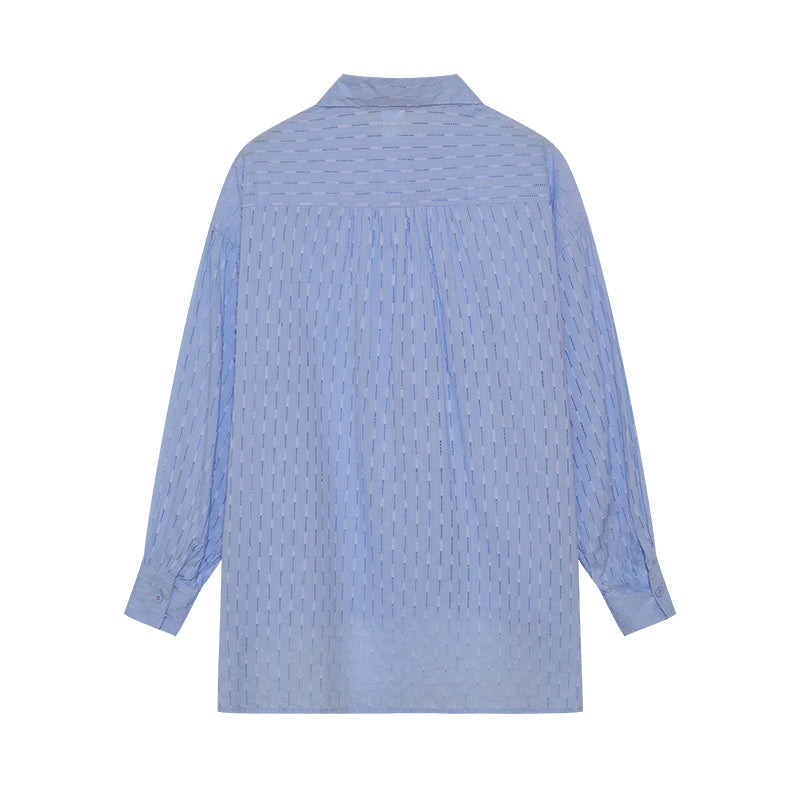 Jacquard Bubble Sleeves Shirt & Shorts Suits