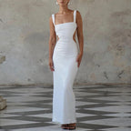 Angel Boutique Charming Sequin Sling Square Collar Backless Dress Skirt Elevated Occasion Wear