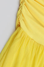Halter Neck Keyhole Ruched High Split Pleated Maxi Dress