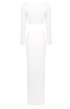 Afare 3D Flower Ruched Set Dress