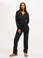 Velour Tracksuit Set Zip-up Hoodie And Pants For Women 2026