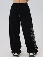 Vintage Hiphop Alphabet Graphic Baggy Sweatpants