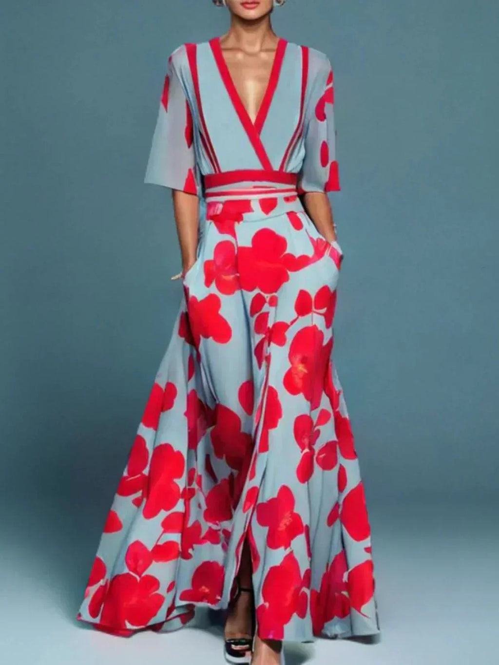 Gabriela Statement Dress with Sleeves Occasion Edit