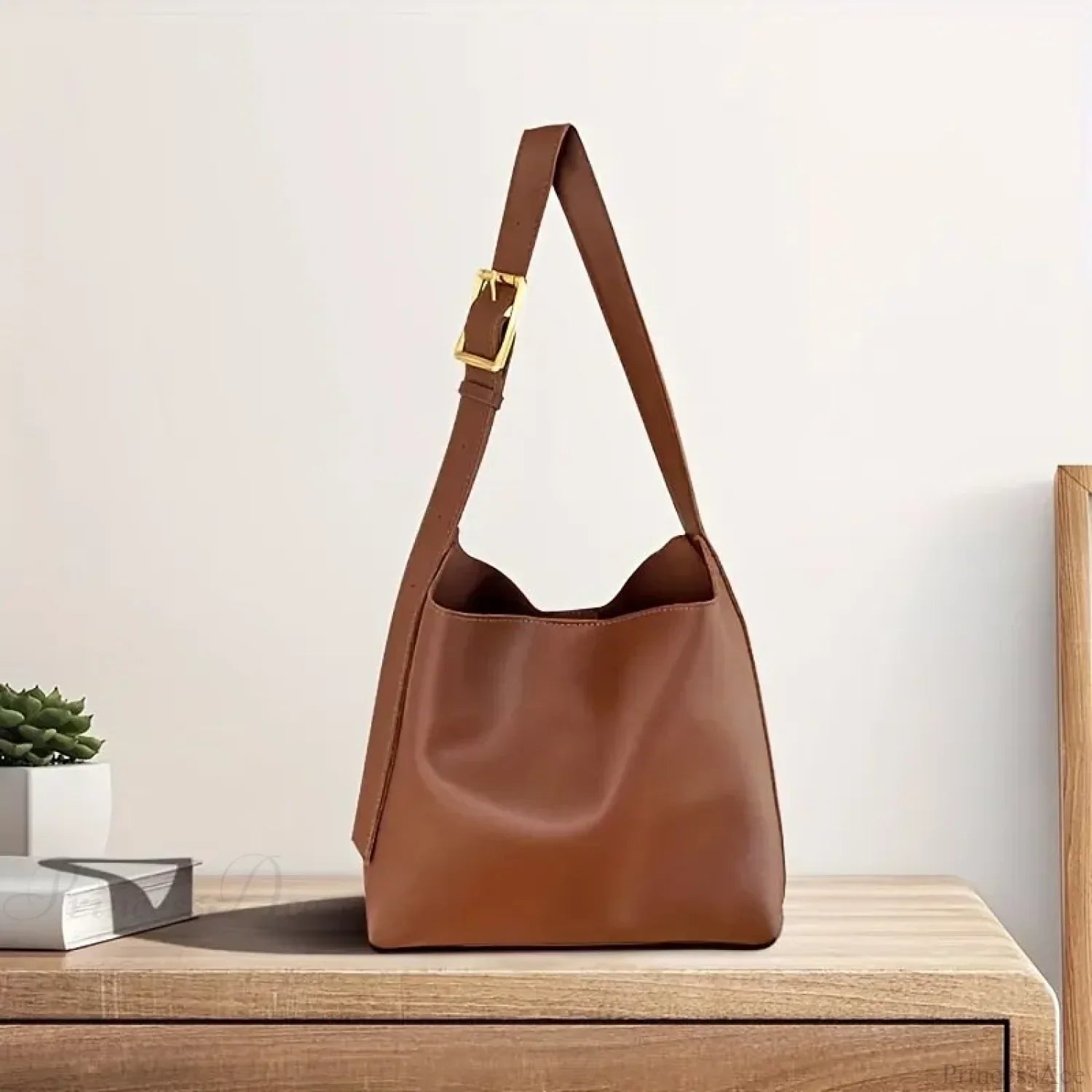 All-Match Minimalist PU Leather Shoulder Bag