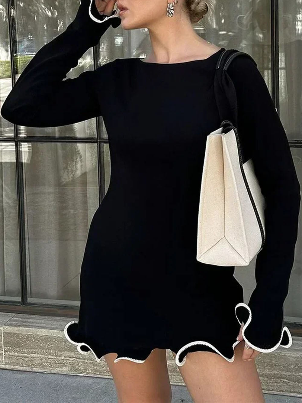Amaya Bodycon Ruffle Mini Dress