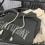 American Flame Print Fleece Y2K Hoodie