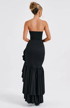 Riviera | Sleeveless Slit Ruffle Maxi Dress
