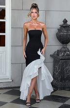 Riviera | Sleeveless Slit Ruffle Maxi Dress