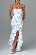 Riviera | Sleeveless Slit Ruffle Maxi Dress