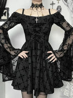 Angry Flare Sleeve Mini Dress