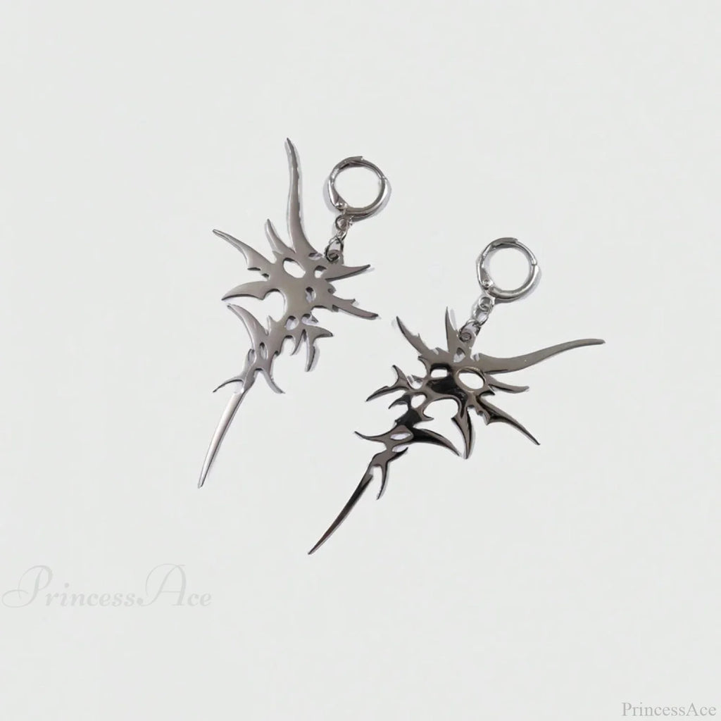 Antique Crystal Cross Baroque Dangle Earring