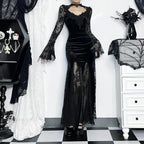 Antique Lace Trumpet Slim Midi Attire