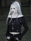 Antique Rebel Gothic Ebony Short Hoodie