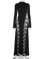 Ariana Sheer Lace Maxi Dress