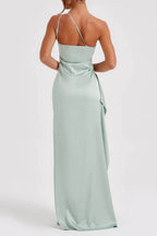 Ariana Timeless Satin Maxi Dress with Slit Designer Edit