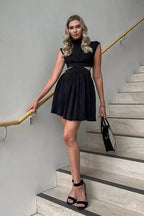 Greta Luxe Mini Dress Black Premium Wardrobe Essential