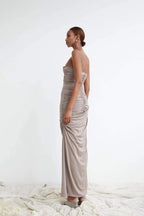 Jenni Effortless Ruffled V Neck Maxi Dress Chic Silhouette Collection