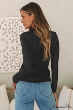 Arm Out in Top Long Metallic Cut Sparkle Black
