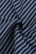 Asymmetrical Shoulder Striped Long Sleeve Tee