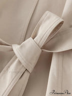 Autumn Extra Long Flowy Oversized Casual Belt Double Breasted Loose Korean Fashion Stylish Coat