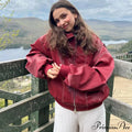 Autumn Leather Oversize Long Sleeve Turn-down Collar Fashion Casual Jacket