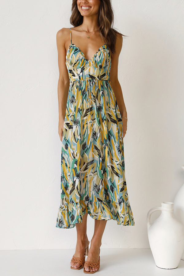 Edvige Minimalist Colorful Midi Dress Elevated Occasion Wear