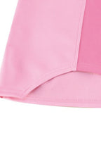 Pink Colorblock Cami Waist-cinching Mini Dress