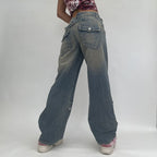 DressBetty - High Waist Vintage Oversized Casual Streetwear Harajuku Straight wide Leg Jeans