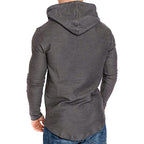 Men's Textured Solid Color High Quality Pullover Hoodies