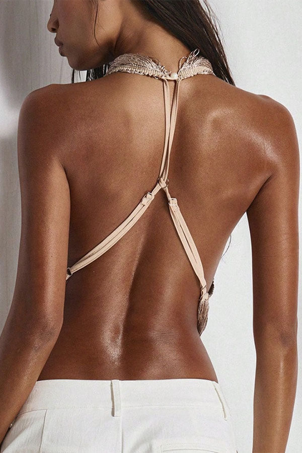 Elise's Tassel Halter Top