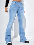 American Retro Micro-Boob Flare Jeans