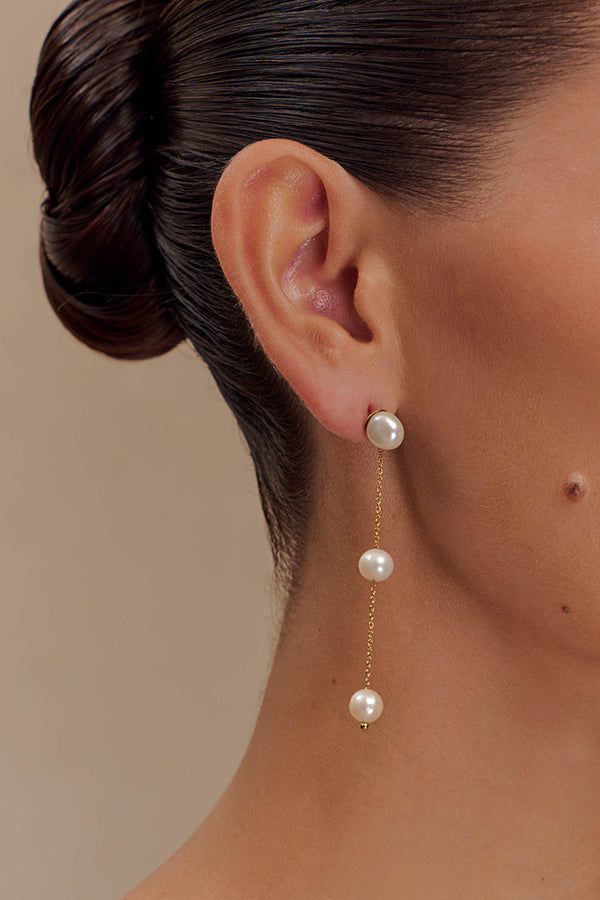 Pearl and Flower Earrings