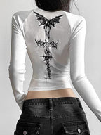 Wings Print Long Sleeve Knits