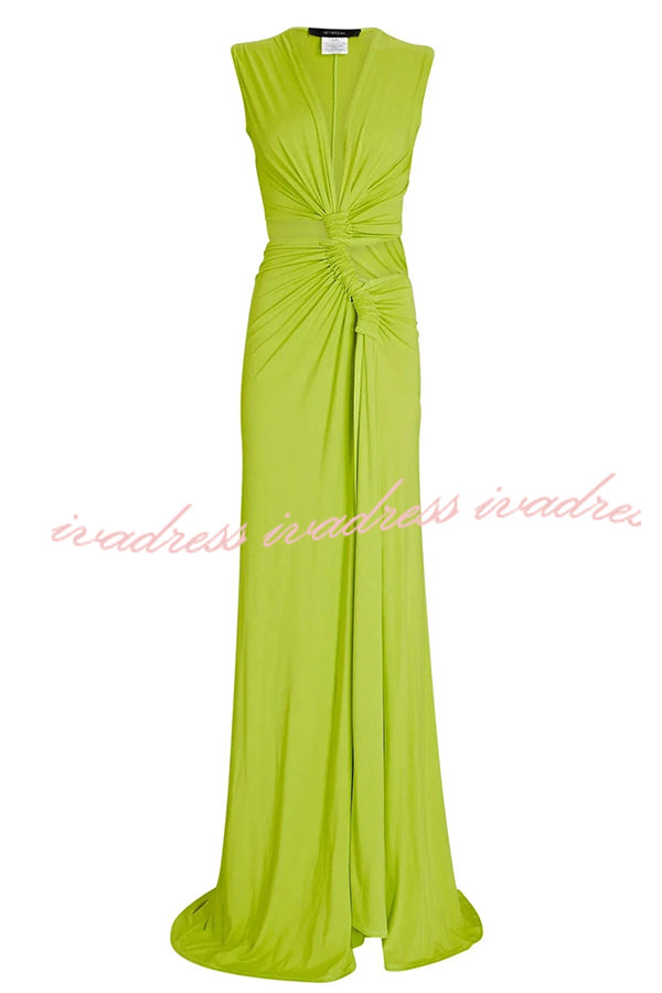 She’s A Winner Jersey Triple Loop Cutout Stretch Maxi Dress