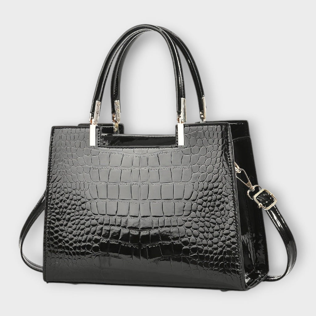 | Glossy Crocodile Pattern Handbag