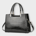 | Glossy Crocodile Pattern Handbag