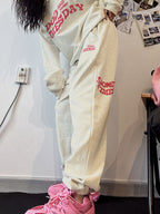 Contrast Color Print Baggy Hip Pop Jazz Sweatpants