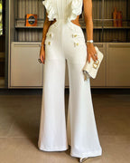 Fashion Temperament Waist Jumpsuit
