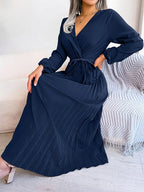 Verónica Effortless Pleated Midi Dress Chic Silhouette Collection