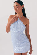 Sequin Paillette Halter Neck Backless Bodycon Mini Dress