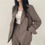 | Women's Tailored Suit Set, Long Blazer