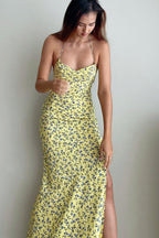 Floral Low Back Slip Dress