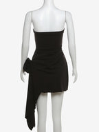 Party Dresses White Strapless Sleeveless Semi Formal Dress