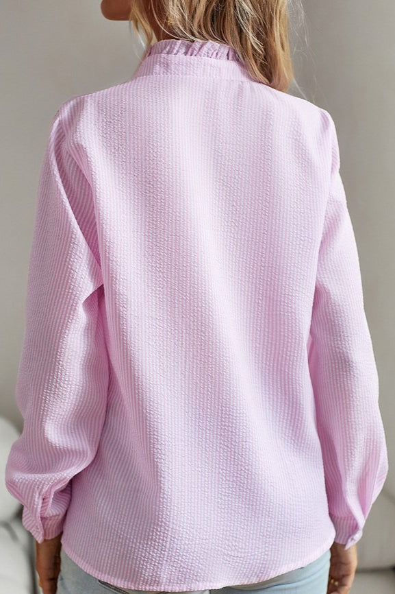 Ruffle Long Sleeve Blouse